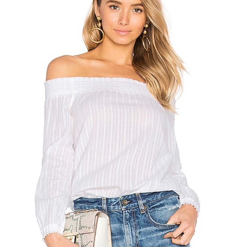 Rag & bone drew top white off shoulder retail $125